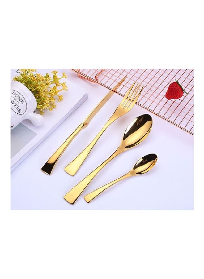 NIBEMINENT 4 Piece Cutlery Set Gold 16.5cm - Image 3