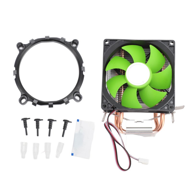 CPU Cooler Dual Heat Pipe Copper Heatsink For Intel And AMD Processors - Hydraulic Bearing Silent Fan 2000 RPM For Stable Operation - Image 1