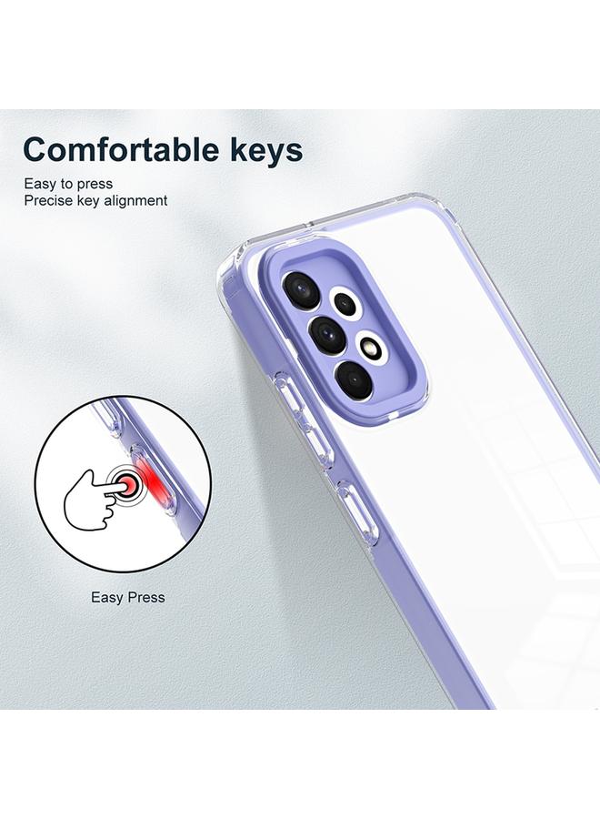 S-TOP Case For Samsung Galaxy A32 4G 3 in 1 Clear TPU Color PC Frame Phone Case - Image 5