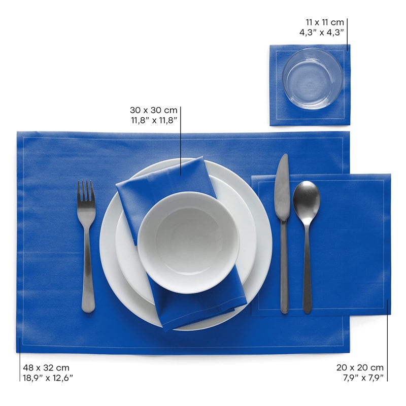 ماي دراب منديل كوكتيل القطن - 4.3 × 4.3 بوصة - 50 وحدة لكل لفة - أزرق ملكي - Image 4