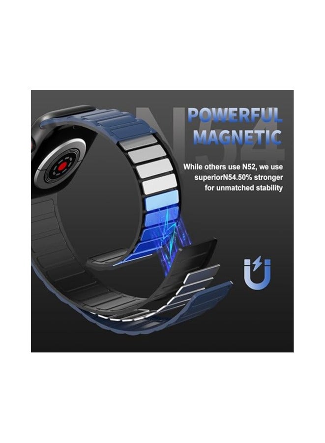 HablTech Magnetic Watch Staps Compatible with Apple Watch Band 44mm 45mm 46mm 49mm Silicone Replacement Wristband Strong Magnetic Attraction iWatch Series11/10/9/8/7/6/5/4/Ultra/Ultra2/Ultra3/SE/SE1/SE2 - Image 2