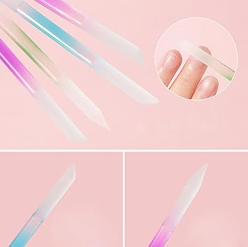 Quupy 2PCS Glass Cuticle Pusher Manicure Stick Cuticle Remover Glass Nail File Dual Ended Manicure Pedicure Tools Precision Filing Cuticle Remover for Nails and Cuticles Care - Image 5