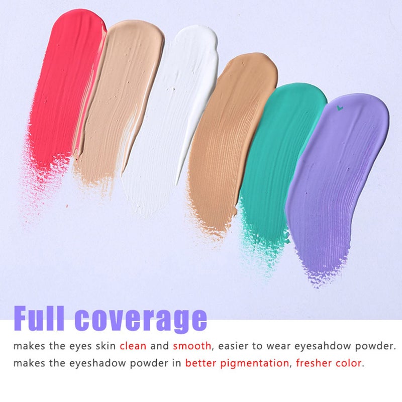 MAEPEOR Matte Eyeshadow Primer 6 Colors Prevent Oily Lids and Creasing Eye Primer Base Long-lasting Waterproof & Smudgeproof Eye Base Makeup for All Shadows (1 Medium) - Image 5