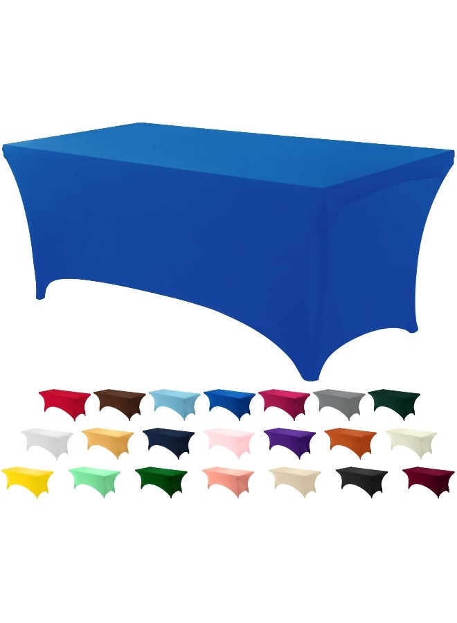 Utopia Kitchen 6FT Spandex Tablecloth [1 Pack, Royal Blue] 200 GSM Stretch, Fitted, Washable and Wrinkle Resistant Table Cloth Rectangle Cover for Trade Shows, Wedding, Parties [72Lx30Wx30H Inch] - Image 1