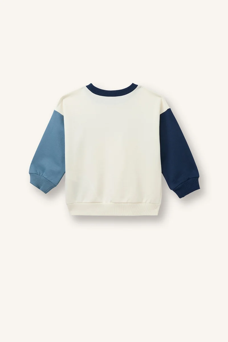 Defacto  Oversize Fit Slogan Sweatshirt  | Best Price UAE
