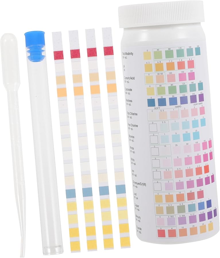 BESPORTBLE 100pcs Water Quality Test Strips for Drinking Water Fish Tank Spa Pool Chlorine - Image 1