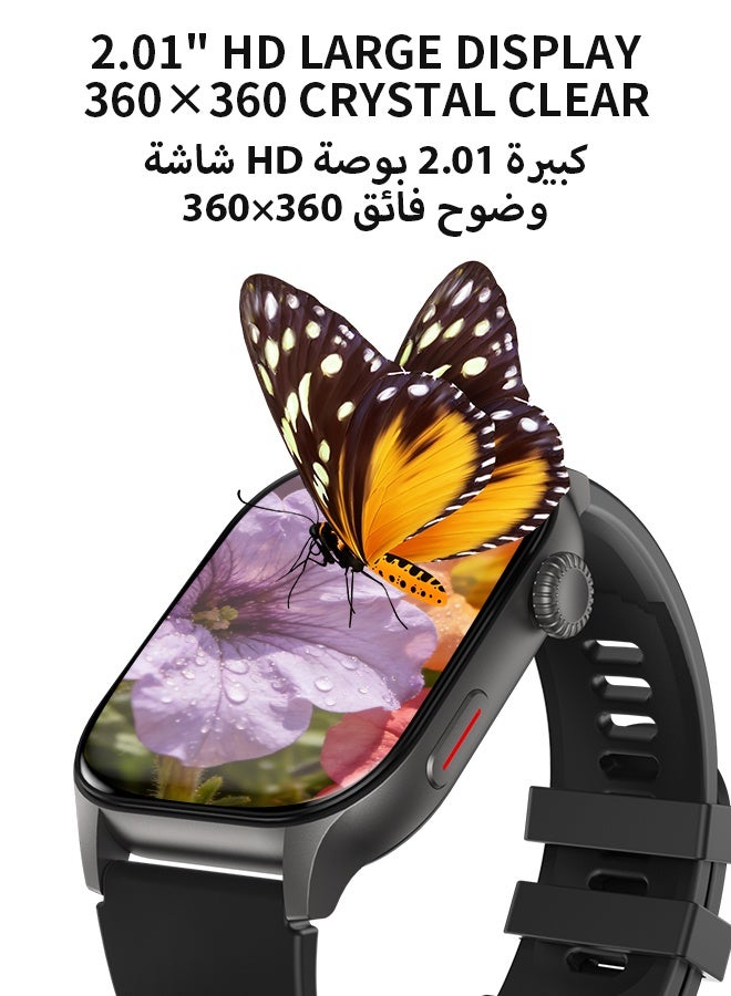 وابيك ساعة 8Z الذكية ماركة كورية: ساعة أعمال، مقاومة للماء، مكالمات بلوتوث، ساعة رجالية ذكية، من سبائك الزنك المطلية، ومتابعة نبضات القلب، ساعة نسائية ذكية - Image 3