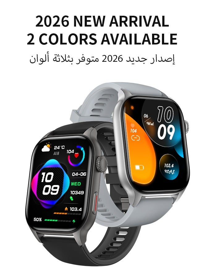 وابيك ساعة 8Z الذكية ماركة كورية: ساعة أعمال، مقاومة للماء، مكالمات بلوتوث، ساعة رجالية ذكية، من سبائك الزنك المطلية، ومتابعة نبضات القلب، ساعة نسائية ذكية - Image 2