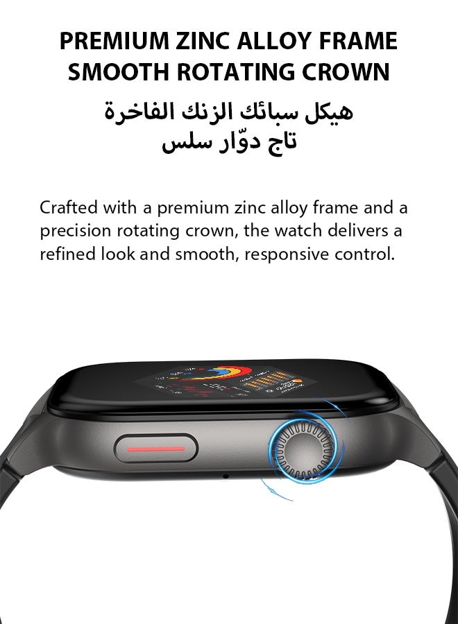 وابيك ساعة 8Z الذكية ماركة كورية: ساعة أعمال، مقاومة للماء، مكالمات بلوتوث، ساعة رجالية ذكية، من سبائك الزنك المطلية، ومتابعة نبضات القلب، ساعة نسائية ذكية - Image 4