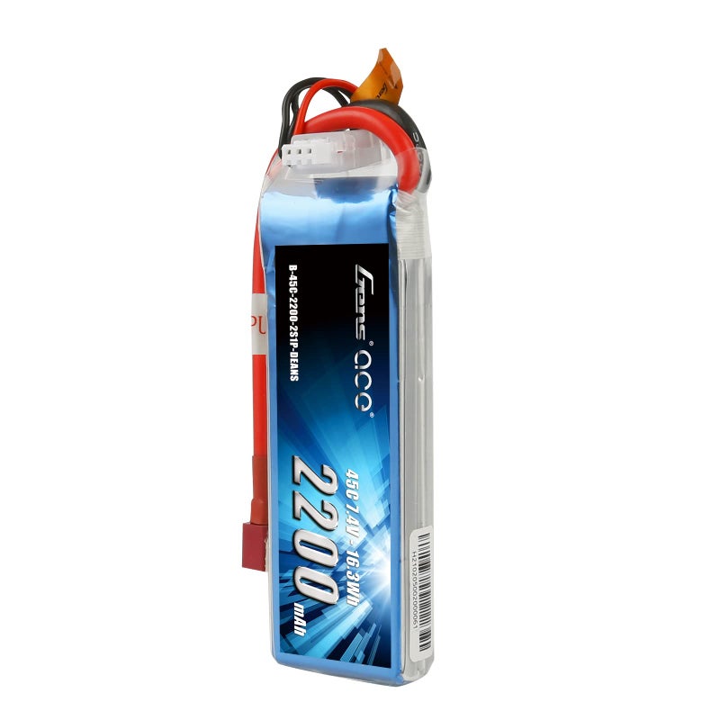 Gens ace Gens ace 7.4V 2200mAh 2S 45C LiPo Battery Pack Deans Plug for 70MM EDF Rc Plane 450 Helicopter Rc Boat  - Image 1