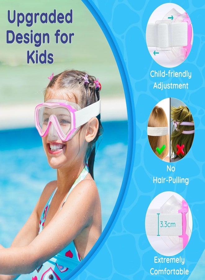 MOMUSE Kids Swim Goggles with Soft Fabric Strap, Diving Mask with 3D No-Leak Nose Cover, Anti-Fog & Shatterproof Lens, Swimming Goggles for Toddler/Youth Boys Girls 3-14 - Image 3