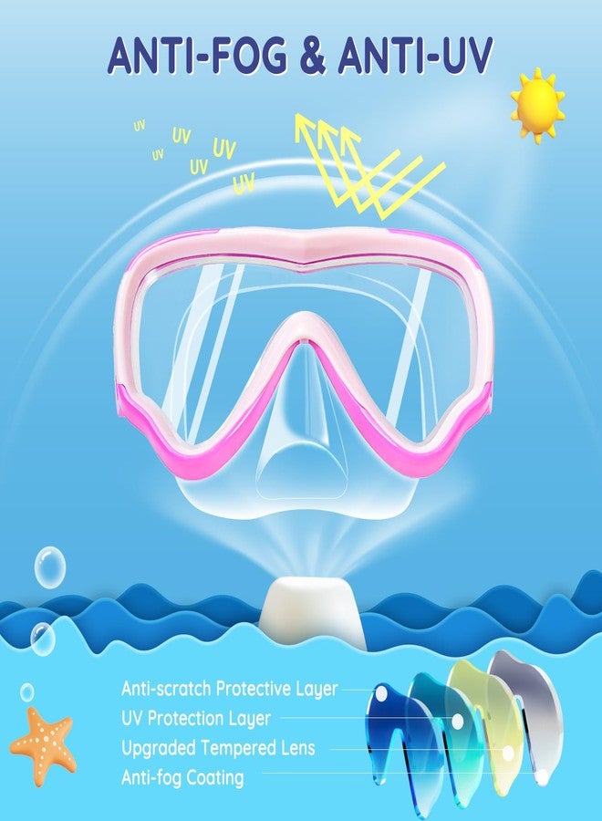 MOMUSE Kids Swim Goggles with Soft Fabric Strap, Diving Mask with 3D No-Leak Nose Cover, Anti-Fog & Shatterproof Lens, Swimming Goggles for Toddler/Youth Boys Girls 3-14 - Image 2