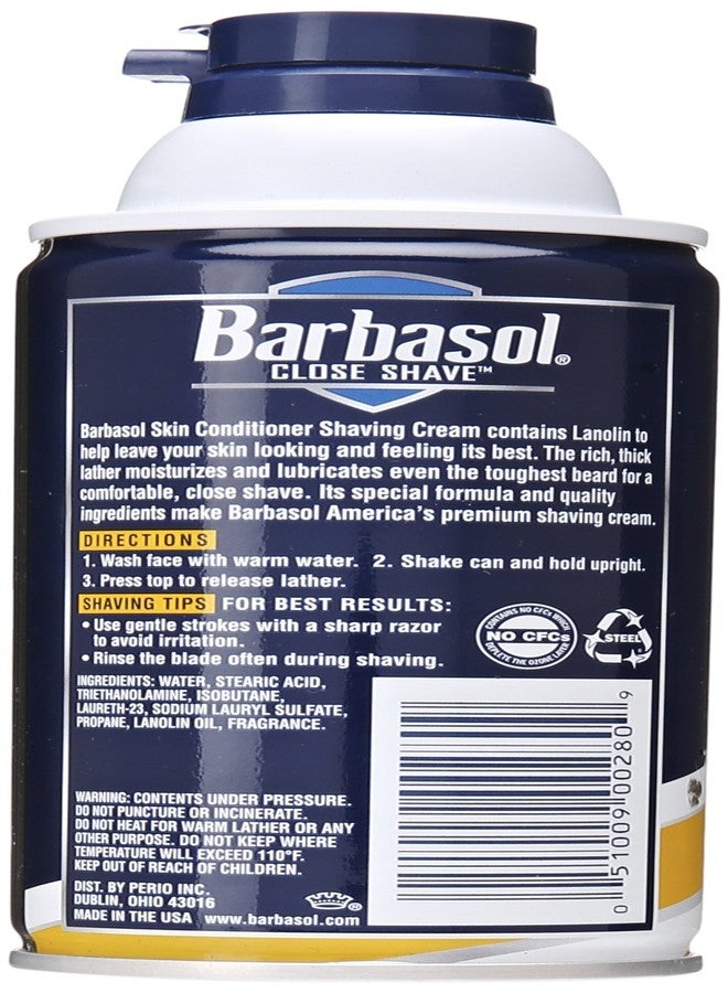 Barbasol Skin Conditioner Thick and Rich Shaving Cream for Men, 10 Ounce - Image 2