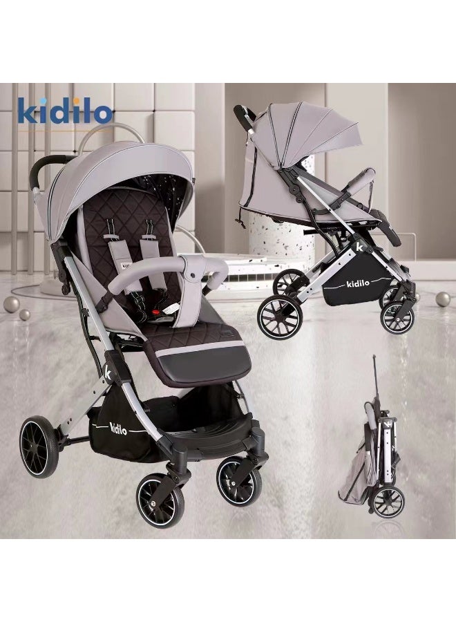 عربة أطفال KIDILO K12 خفيفة الوزن | عربة دفع مدمجة قابلة للطي | مقعد بوضعية مواجهة للأمام | نظام عجلات بسيط وثابت | عربة أطفال حضرية للاستخدام اليومي في الإمارات العربية المتحدة