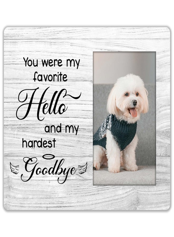 SSQBZU Pet Memorial Frame, 4x6 Picture Frame, You Were My Favorite Hello&My Hardest Goodbye, Memorial Gifts for Dog, Cat Lover, Loss of Pet Sympathy Gift Dog&Cat, Wall Mount&Table Top, bereavement gifts.(002 - Image 2