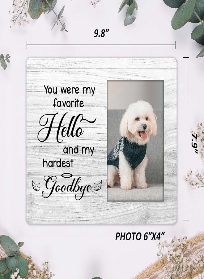 SSQBZU Pet Memorial Frame, 4x6 Picture Frame, You Were My Favorite Hello&My Hardest Goodbye, Memorial Gifts for Dog, Cat Lover, Loss of Pet Sympathy Gift Dog&Cat, Wall Mount&Table Top, bereavement gifts.(002 - Image 4