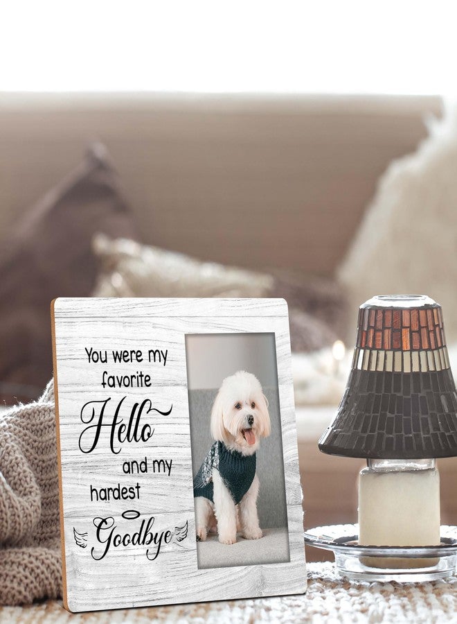 SSQBZU Pet Memorial Frame, 4x6 Picture Frame, You Were My Favorite Hello&My Hardest Goodbye, Memorial Gifts for Dog, Cat Lover, Loss of Pet Sympathy Gift Dog&Cat, Wall Mount&Table Top, bereavement gifts.(002 - Image 5