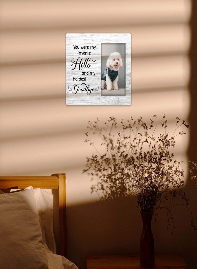 SSQBZU Pet Memorial Frame, 4x6 Picture Frame, You Were My Favorite Hello&My Hardest Goodbye, Memorial Gifts for Dog, Cat Lover, Loss of Pet Sympathy Gift Dog&Cat, Wall Mount&Table Top, bereavement gifts.(002 - Image 3