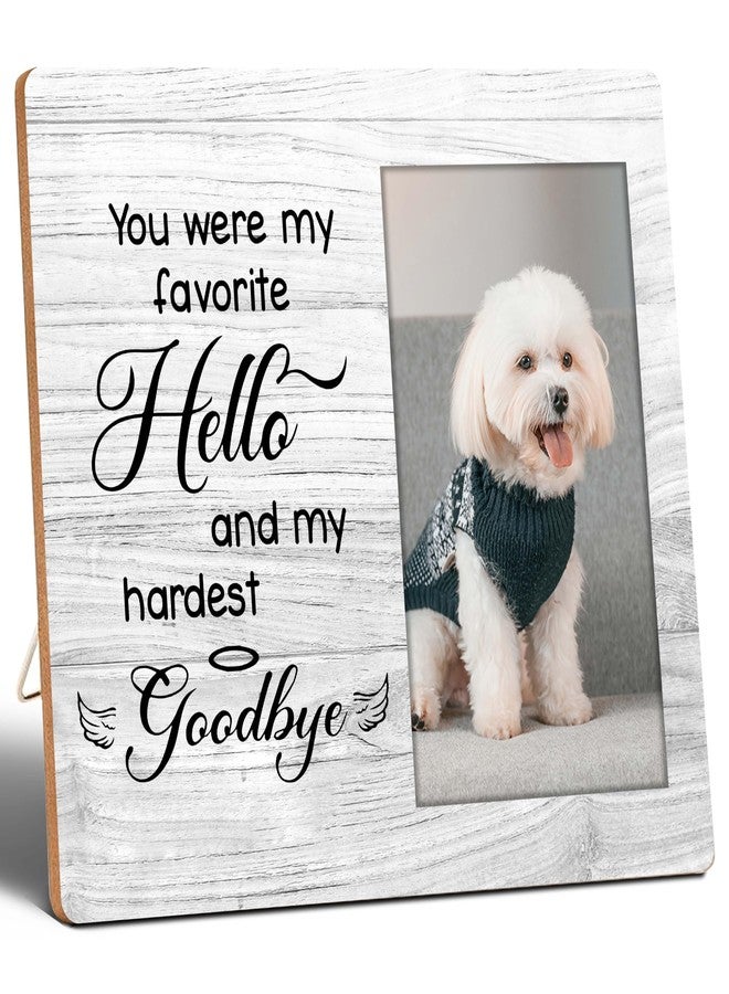 SSQBZU Pet Memorial Frame, 4x6 Picture Frame, You Were My Favorite Hello&My Hardest Goodbye, Memorial Gifts for Dog, Cat Lover, Loss of Pet Sympathy Gift Dog&Cat, Wall Mount&Table Top, bereavement gifts.(002 - Image 1