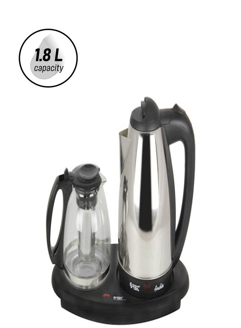 Electric Kettle With Tea Pot 1.8 L 2724323123779 Silver