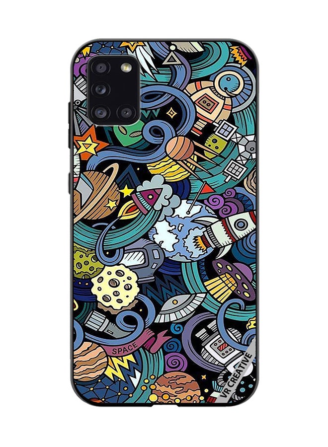 VR CREATIVE Protective Case Cover For Samsung Galaxy A31 Cartoon Doodles Design Multicolour - Image 1