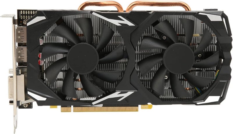 klarako RX 580 Graphics Card, RX580 8GB GDDR5 256bit, Dual Cooling Fans, with Three DP, one HD Multimedia Interface and one DVI, 60Hz 4K 1080P PC Graphics Card HD Game Graphics Card - Image 1