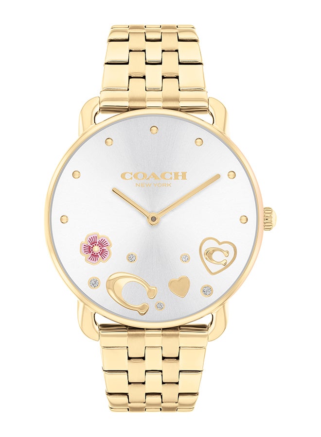 COACH ساعة يد نسائية من الستانلس ستيل بعقارب دائرية الشكل 14504349 - 36 ملم - Image 1