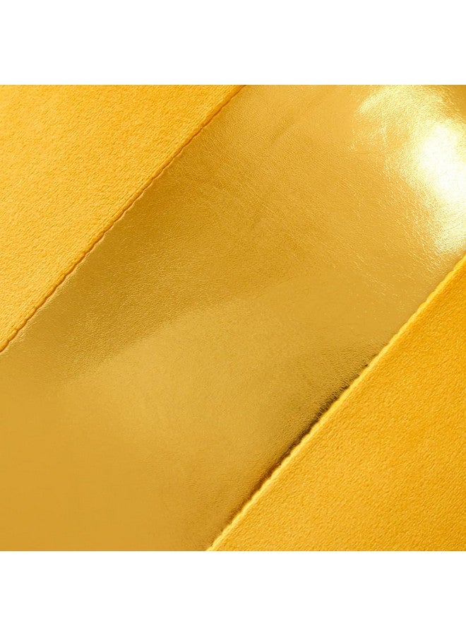 AEROHAVEN™ Set of 2 Premium Velvet with Gold Stripes Decorative Throw Pillow/Cushion Covers with Invisible Zipper - (16 x 16 Inch, Yellow) - Image 5