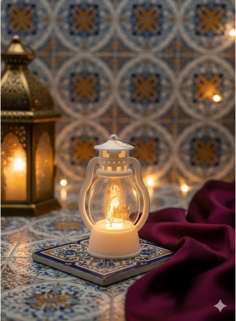 Ramadan lantern, Ramadan Kareem pendant, illuminated, yellow, decorative, 8 cm - Image 3