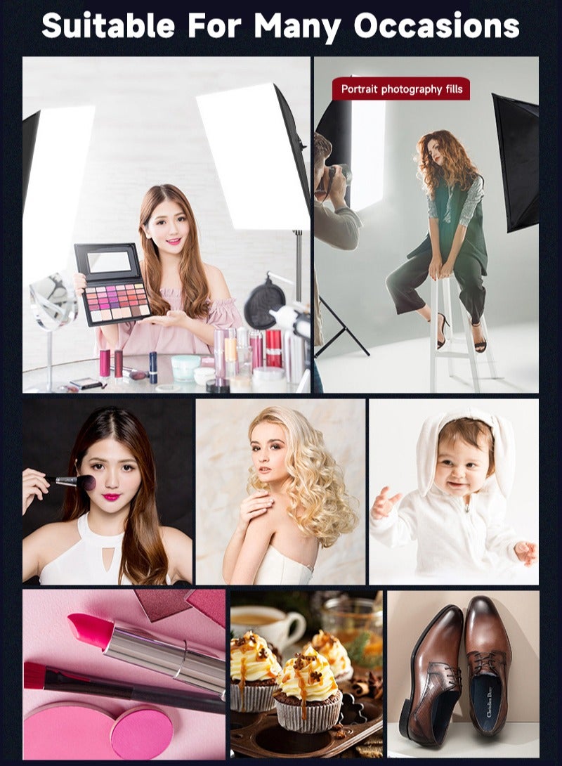 Sharpdo Photography Soft Box Lighting Kit with 200W LED 3 Colors Bulbs Soft Boxes and Carry Bag for Portrait Product Shooting - Image 2