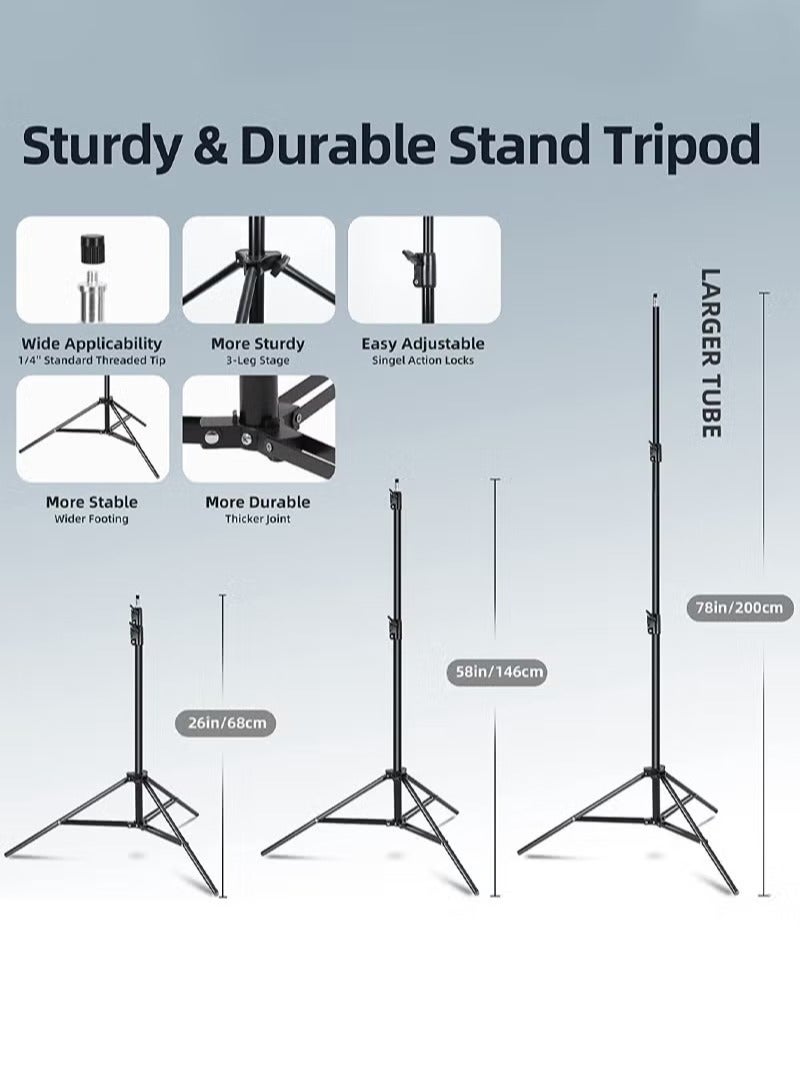 Sharpdo Photography Soft Box Lighting Kit with 200W LED 3 Colors Bulbs Soft Boxes and Carry Bag for Portrait Product Shooting - Image 4