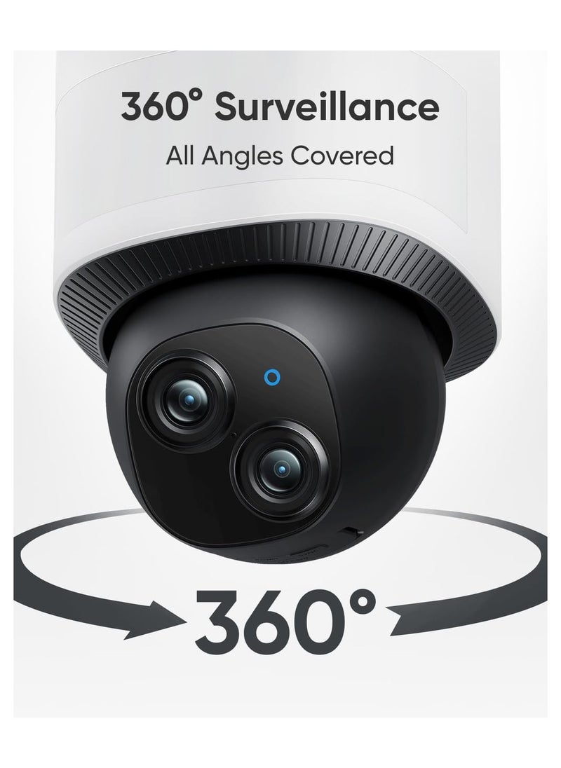 eufy - eufy Security Floodlight Camera E340 Dual Cameras Wired Outdoor Security Camera, 3K Resolution, 360° Pan & Tilt, 24/7 Recording, Dual-Band Wi-Fi, 2,000 Lumens, HomeBase 3 Compatible, No Monthly Fee - Image 1
