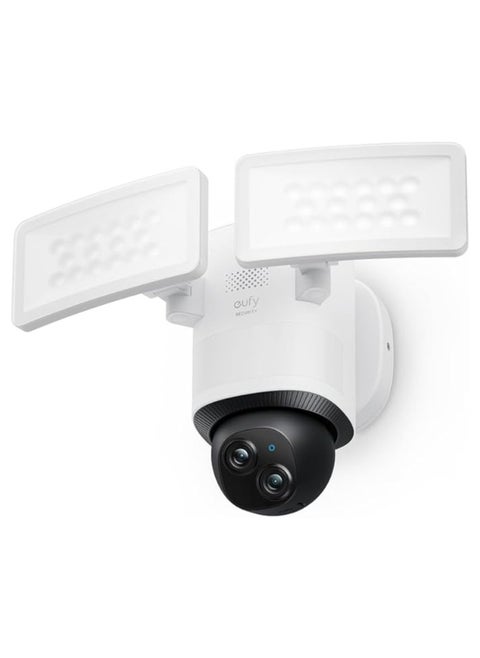 eufy Security Floodlight Camera E340 Dual Cameras Wired Outdoor Security Camera, 3K Resolution, 360° Pan & Tilt, 24/7 Recording, Dual-Band Wi-Fi, 2,000 Lumens, HomeBase 3 Compatible, No Monthly Fee