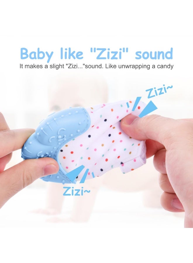 Silicone Teething Mitt, Soothing Infant Teething Mitten Pain Relief, Prevent Scratches Glove, Safe Silicone Teething Toys for 0-12 Months - Image 3
