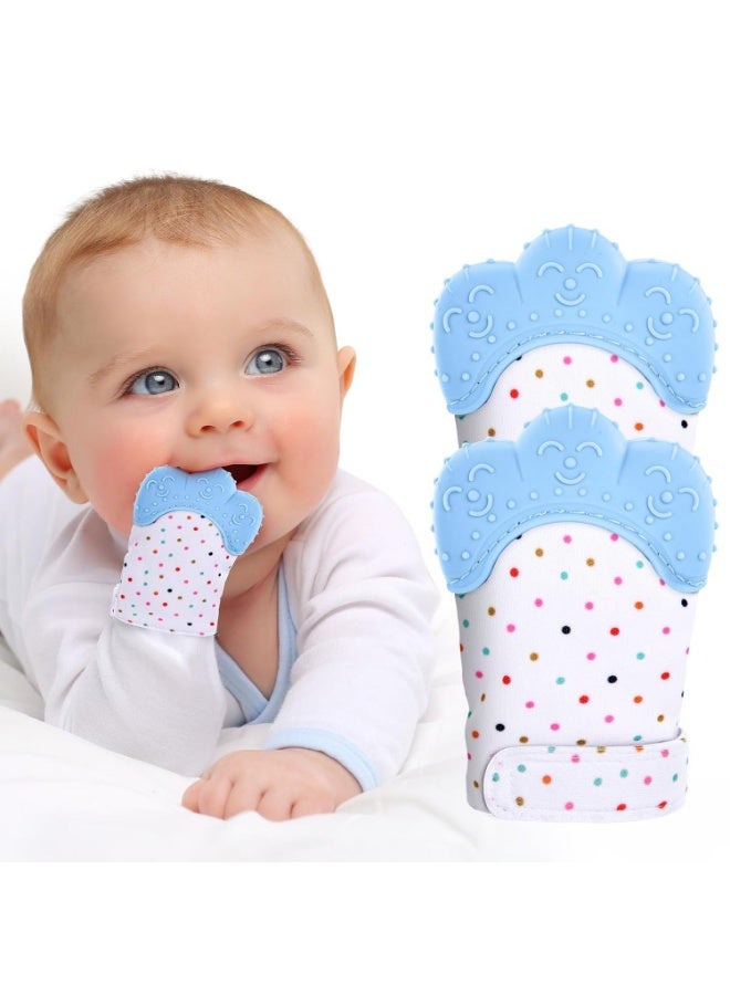 Silicone Teething Mitt, Soothing Infant Teething Mitten Pain Relief, Prevent Scratches Glove, Safe Silicone Teething Toys for 0-12 Months - Image 1