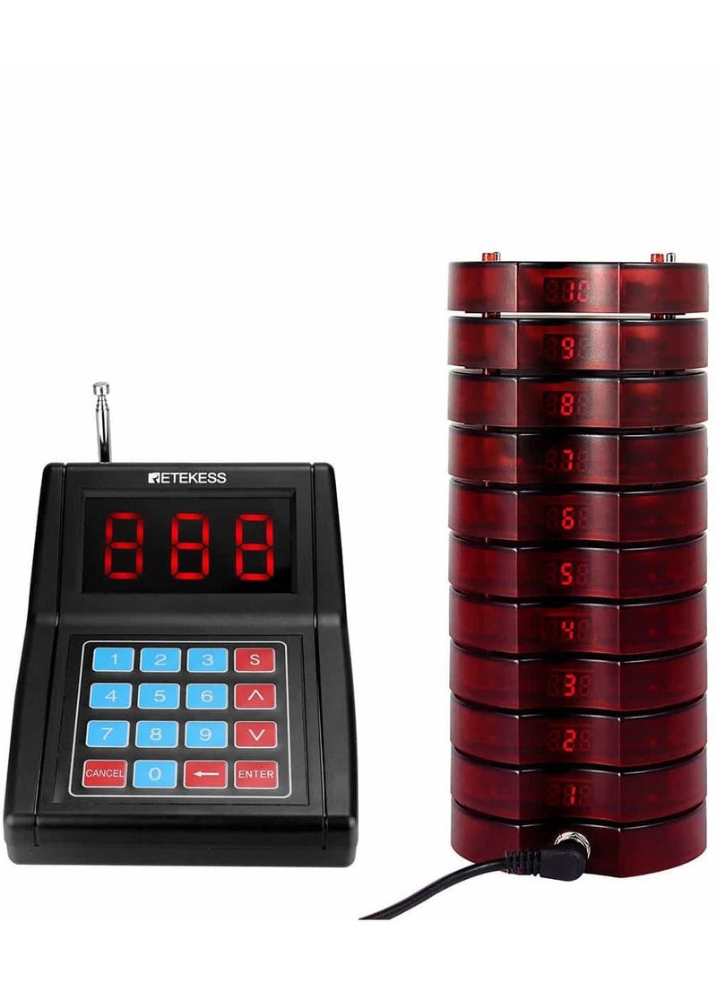 Retekess - Pager a wireless pager for customers in restaurants and cafes from Retekess, 10 devices + 1 keyboard + 1 charging base - Image 1