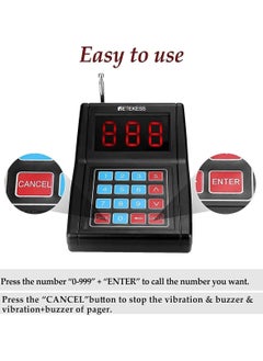 Retekess Pager a wireless pager for customers in restaurants and cafes from Retekess, 10 devices + 1 keyboard + 1 charging base  - Image 5