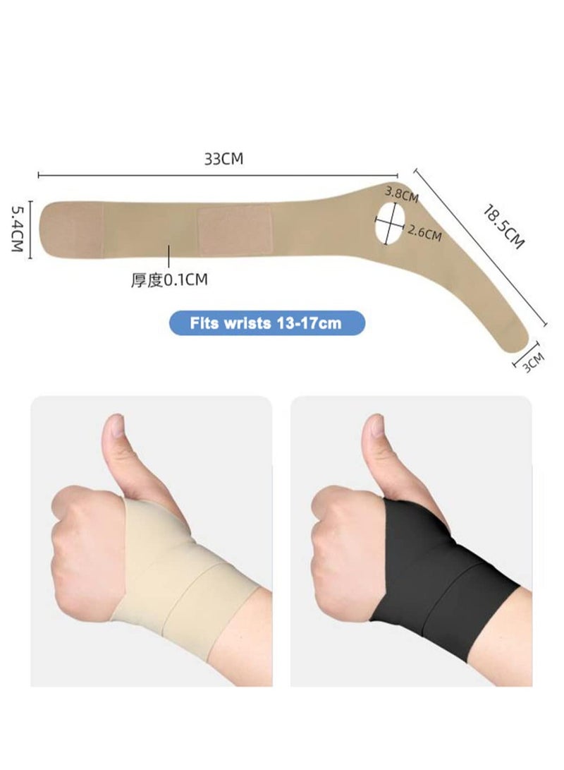 KASTWAVE Arthritis Gloves, 1 Pair Wrist Thumb Support Braces, Ultra Thin Soft Elastic Compression Sleeves Fingerless Glove, Adjustable Sports Thumb Bandage Wrap Protector for Women & Men - Image 2
