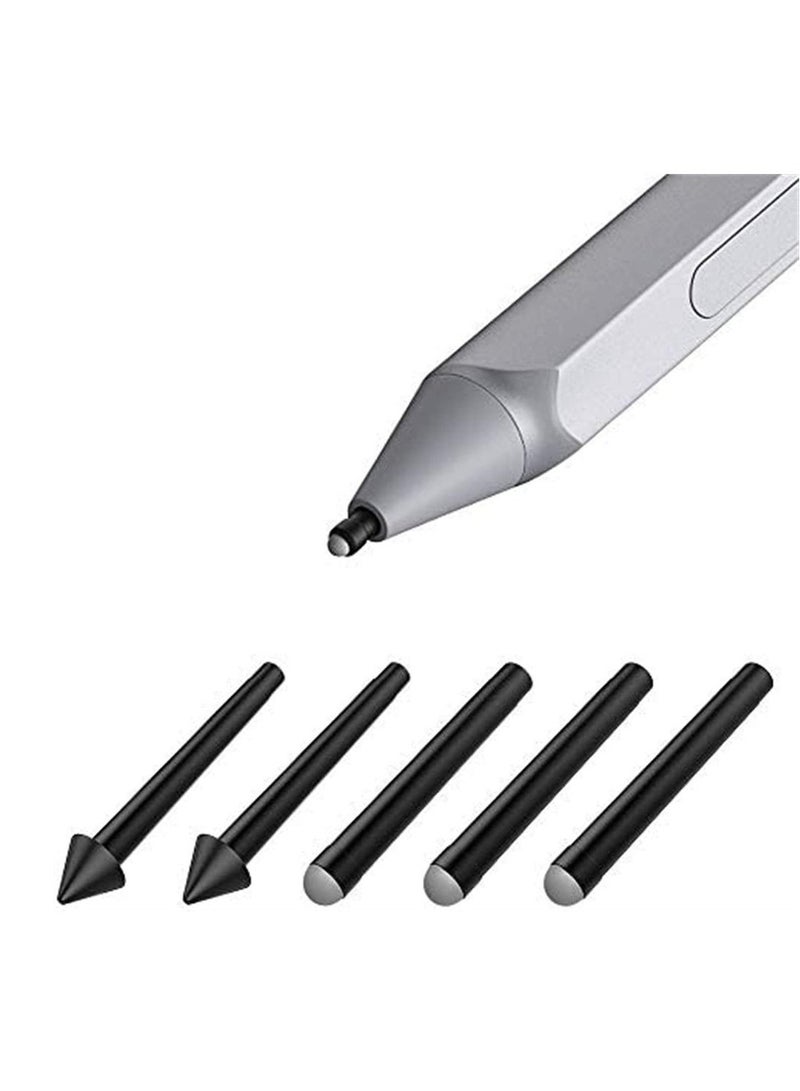 Pen Tips For Pen (5 Pack HB/HB/HB/2H/2H Type) Original Pen Tips Replacement Kit Fit Pro 2017 Pen (Model 1776) And Pro 4 Pen Black  - Image 1