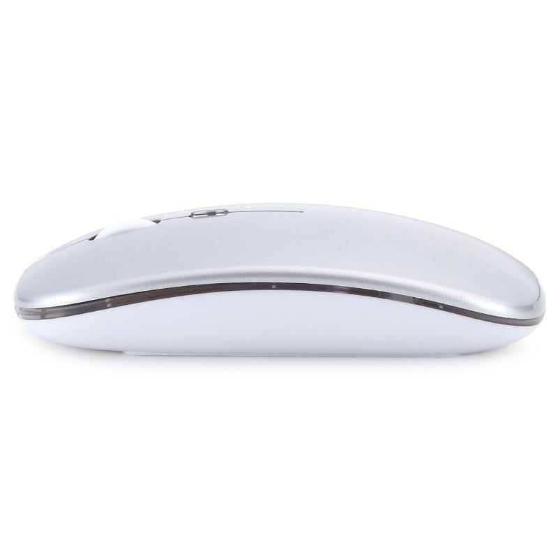 Wireless Mouse: Silver Slim Design, 2.4G Wireless Transmission 10M Range - 3-Speed 1600 DPI Adjustment, Quiet Rechargeable Mouse for Office Gaming Use - Image 2