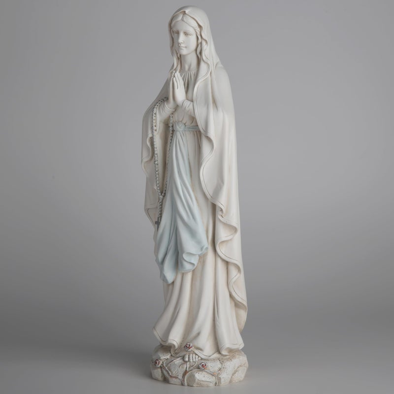 BC BUILDCLASSIC BC Catholic Our Lady of Lourdes Statue, Blessed Virgin Mary Figure, Holy Mother Mary DÃ©cor for Indoor Home or Outdoor Yard Patio Lawn Hallway Religious Gift 14.5" H, Handmade by Buildclassic - Image 5