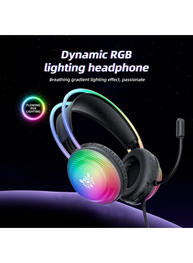 onikuma X29 USB RGB Gaming Headset - 7.1 Surround Sound - Noise Cancelation Microphone - Image 3