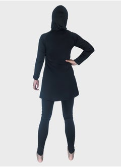 Generic Burkini Swimsuits Set 3-Piece Plus Size Up To 6XL Swimwear Full Cover Swimming Cap Long Sleeve Muslim Modest Fashion Conservative Classic Islamic Sun Protection Diving Surfing Suit  - Image 3