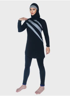 Burkini Swimsuits Set 3-Piece Plus Size Up To 6XL Swimwear Full Cover Swimming Cap Long Sleeve Muslim Modest Fashion Conservative Classic Islamic Sun Protection Diving Surfing Suit