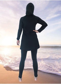 Generic Burkini Swimsuits Set 3-Piece Plus Size Up To 6XL Swimwear Full Cover Swimming Cap Long Sleeve Muslim Modest Fashion Conservative Classic Islamic Sun Protection Diving Surfing Suit  - Image 5
