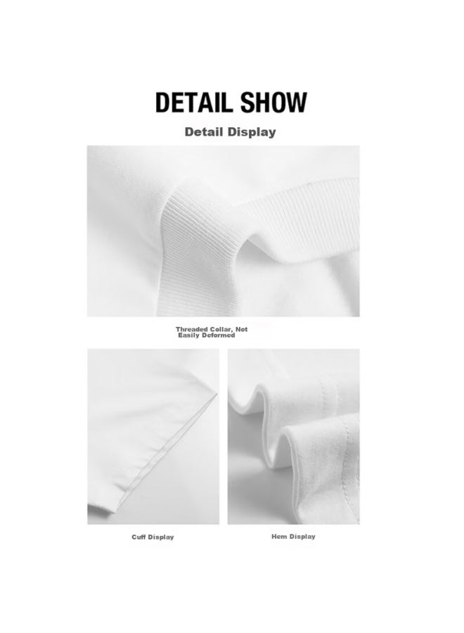 Short-sleeve T-shirt For Men, Pure Cotton Round Neck Printed Undershirt, Summer Fashion Casual Versatile Top, Breathable Menswear - Image 3