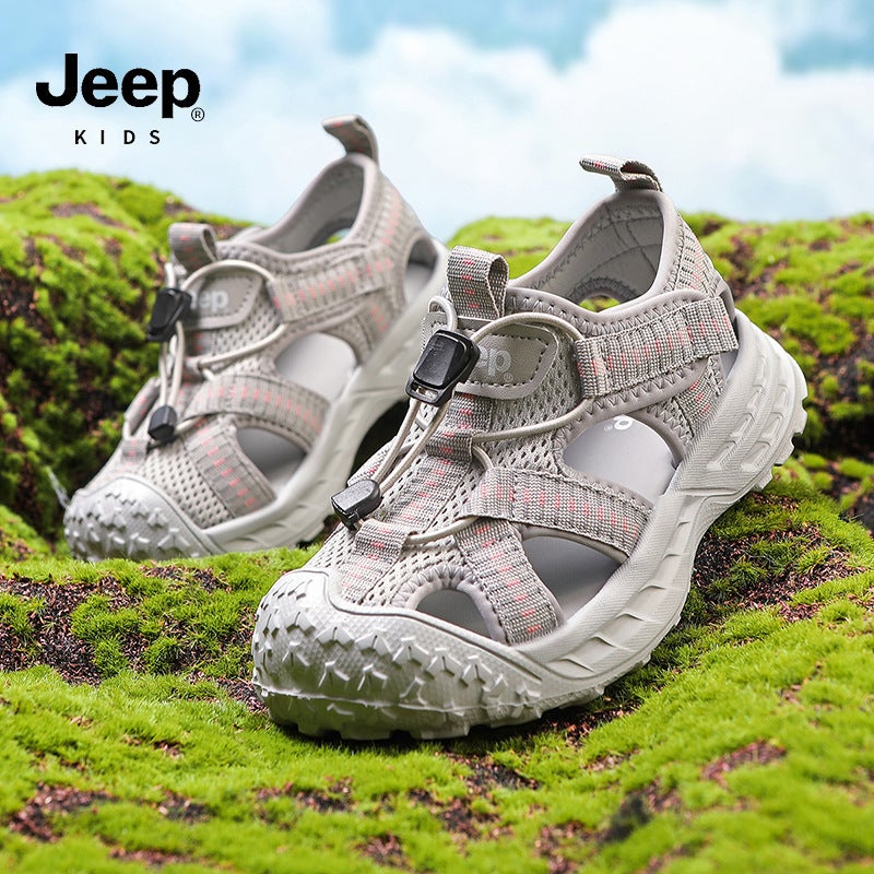 Jeep Boys Sandals Mesh Baotou Boys Beach Shoes 2025 Fashion Non-Slip Children'S Tracing Shoes - Image 4