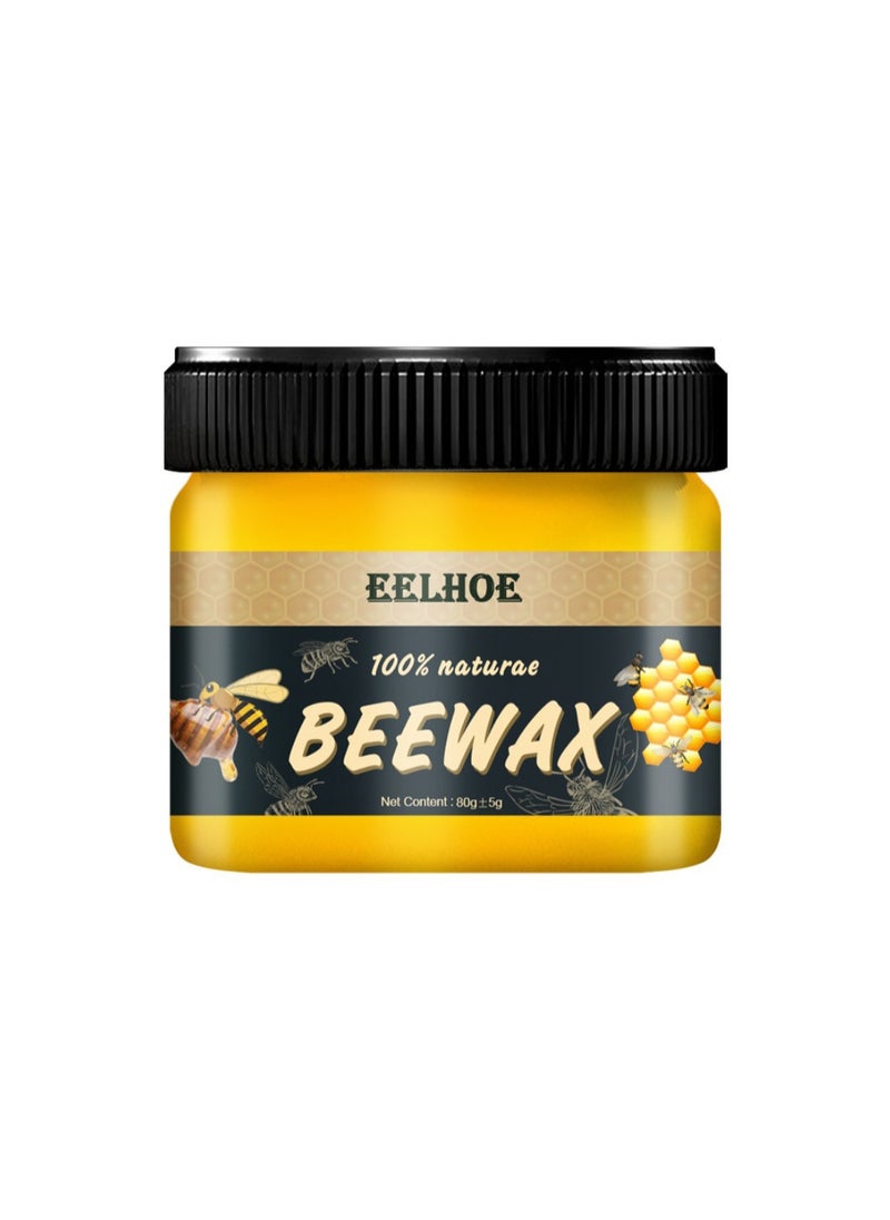EELHOE 100% Natural Beewax, Wood Wax Polish for Wood Cleaning and Furniture Care, Furniture Conditioner to Diminish Scratches and Provide Gentle Care, 80g ± 5g  - Image 1