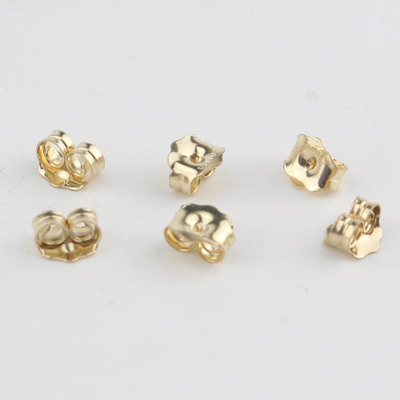 Orgrimmar 14K Gold Earring Backs Yellow Ear Locking for Stud Ear Rings (3 Pairs) - Image 2