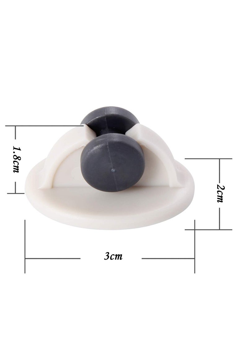 Cobest Self Adhesive Pulley Single Row of Small Pulleys Storage Box Bottom Rollers Mobile Non-rotating Mini Pulley for Moving Storage Boxes Trays Trash Cans DIY Universal Wheels (8 Pieces White) - Image 5
